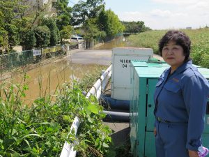 台風１８号による越谷市の豪雨被害を調査