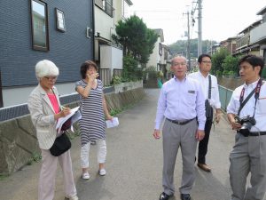 この付近一帯が床上浸水、床下浸水