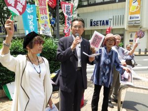 共謀罪成立へ怒りをこめて街頭宣伝