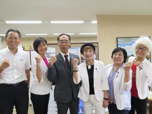 大野新知事、初来室