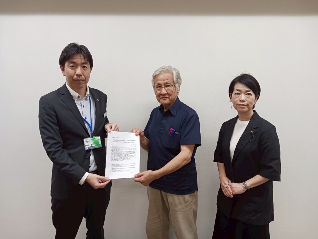 入間基地所属のT4練習機による各種訓練飛行をおこなわないことを国に求める申し入れ